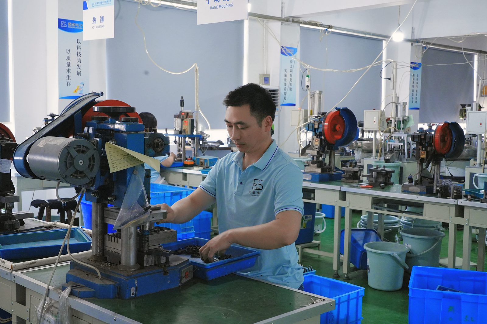 Production Line — Hot Riveting & Hand Molding